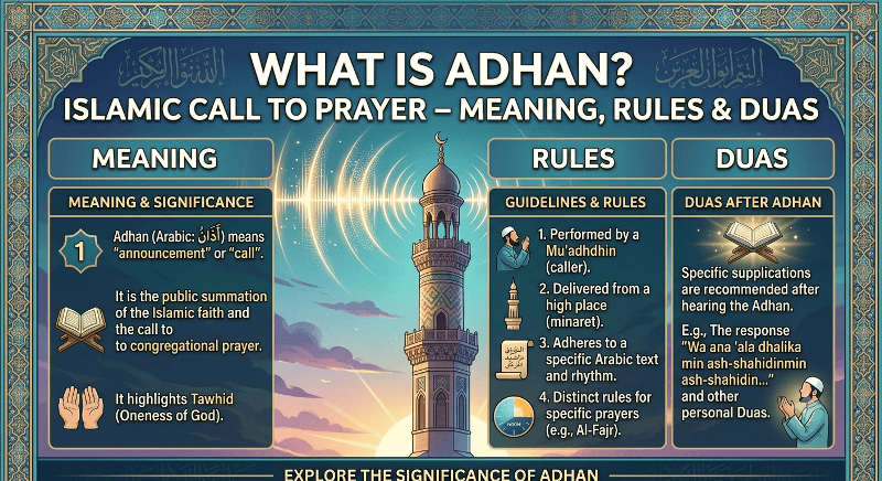 What is Adhan? Islamic Call to Prayer – Meaning, Rules & Duas